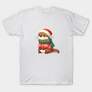 Adorable Christmas Otter T-Shirt